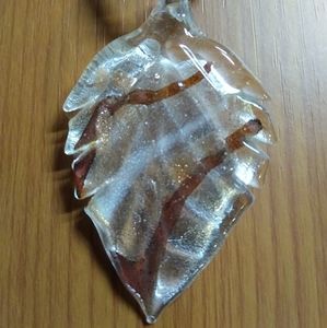 Hand blown glass pendant